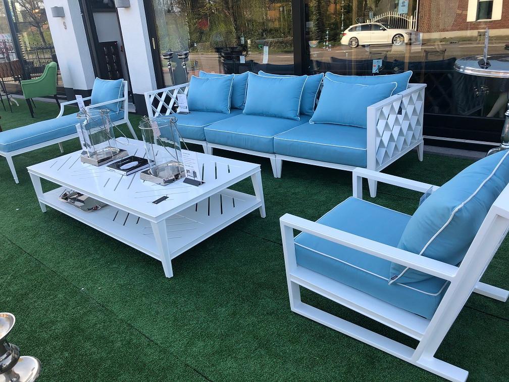 MOOISTE TUINMEUBELEN LOUNGESET EICHHOLTZ TAFEL TUINSTOELEN, Tuin en Terras, Tuinsets en Loungesets, Ophalen, 6 zitplaatsen, Aluminium