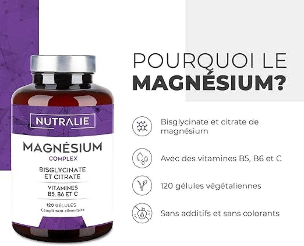 BISGLYCINATE DE MAGNÉSIUM NUTRALIE LIVRAISON GRATUITE, Envoi, Neuf, Autres types