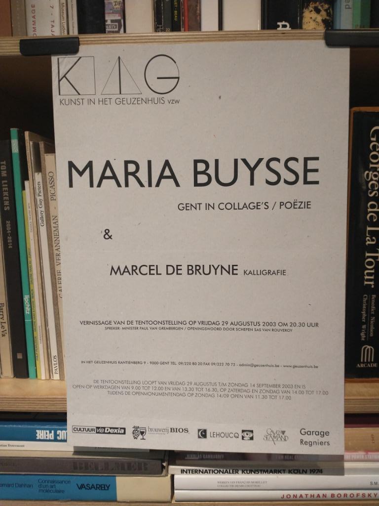 MARIA BUYSSE &  MARCEL DE BRUYNE affiche 2003, Verzamelen, Posters, Ophalen of Verzenden