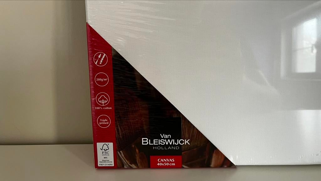 Canvas 40 x 50 cm. Nieuw nog in de folie van de winkel, Hobby en Vrije tijd, Ophalen, Nieuw, Doek