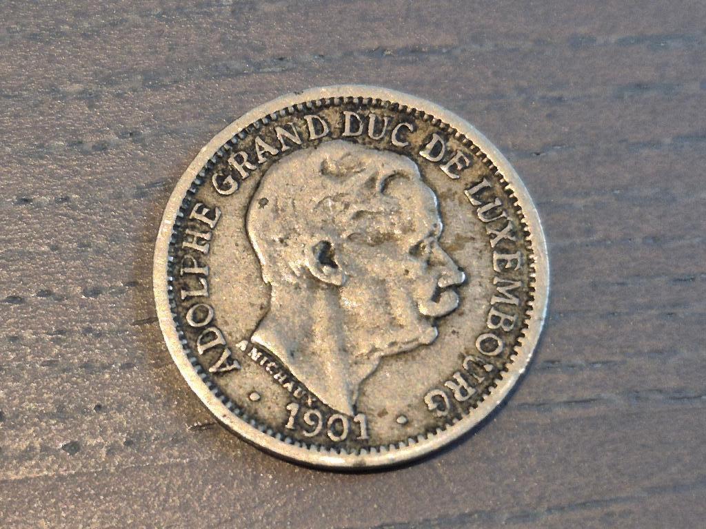 Munt Grand duc de Luxembourg (Adolphe) 1901 10 centimes, Ophalen of Verzenden