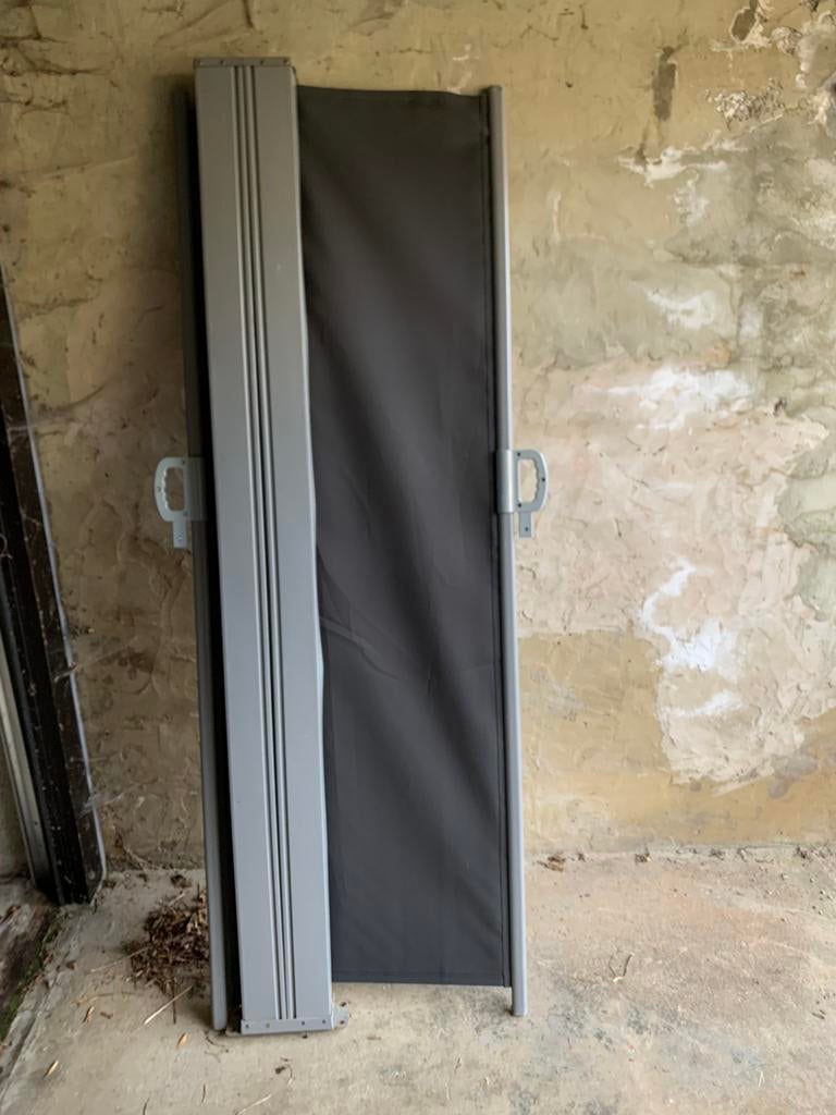 Oprolbaar Wind- zichtscherm, Tuin en Terras, Tuinschermen, Gebruikt, Staal, 150 tot 200 cm, 200 cm of meer, Ophalen of Verzenden