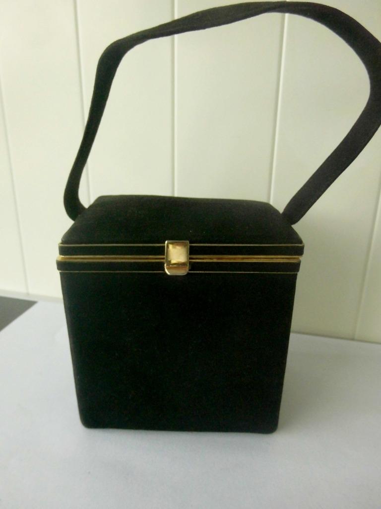Vintage CHIC Kleine ZWARTE avondtas 10 X 10 cm, Ophalen of Verzenden, Zo goed als nieuw, Zwart, Avondtasje