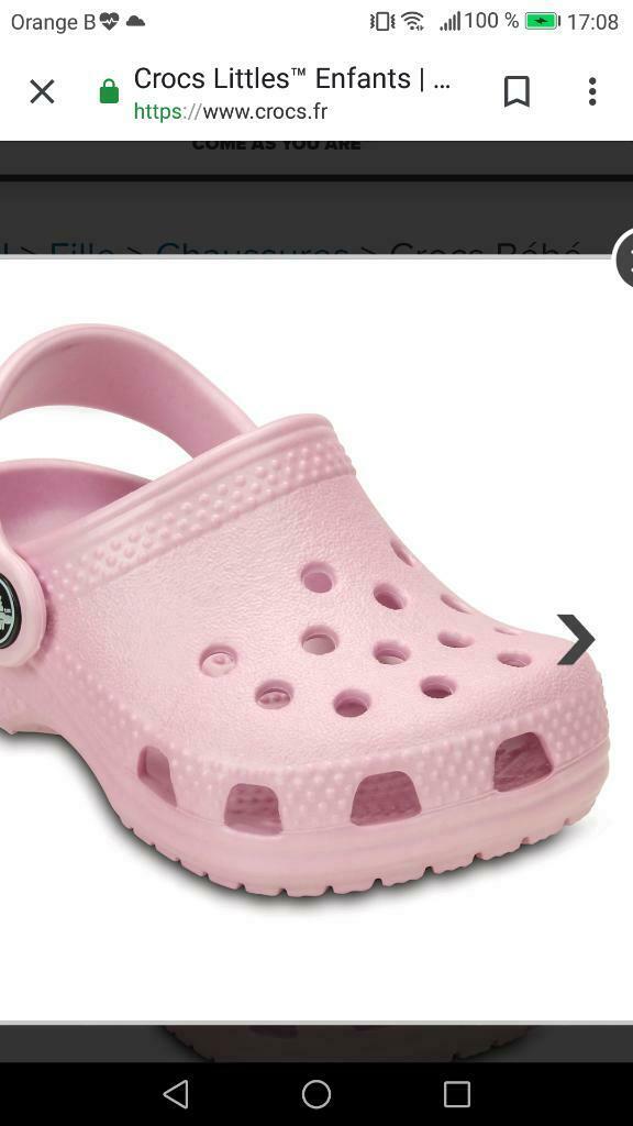 Crocs fuchsia  + rose, Enlèvement, Comme neuf, Fille, Chaussures