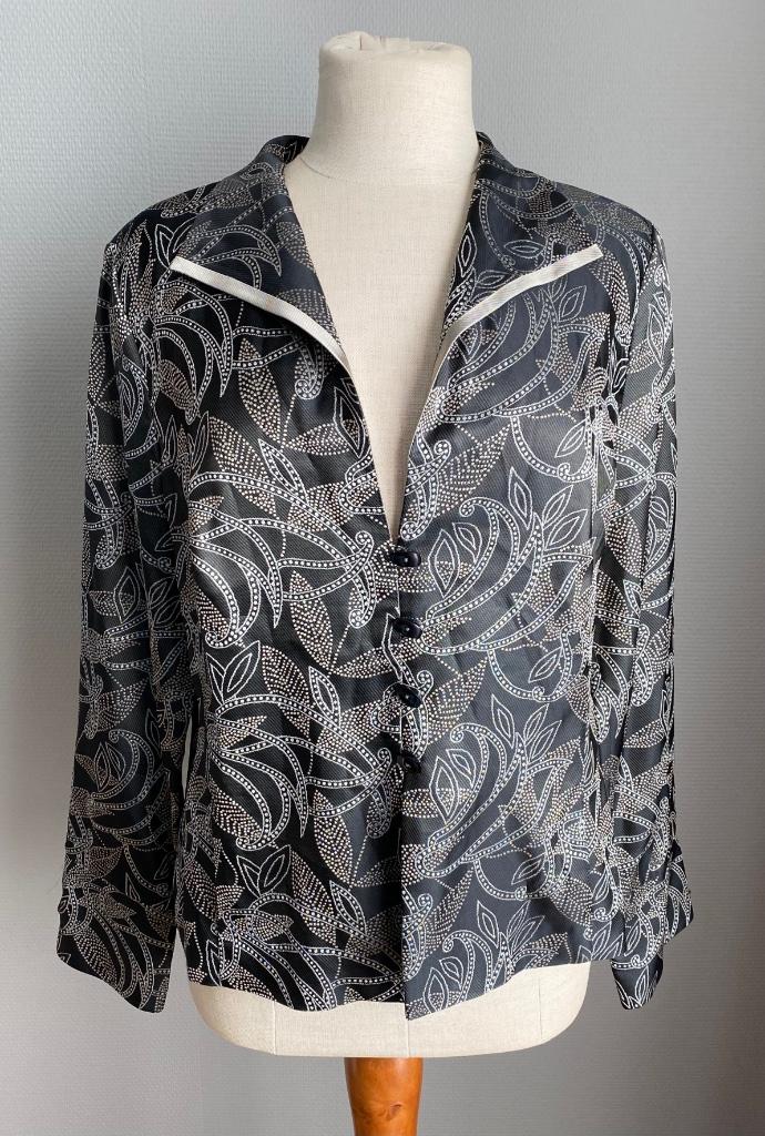 Zwart-witte blouse Vera Mont maat 42, Taille 42/44 (L), Autres couleurs, Comme neuf, Vera Mont