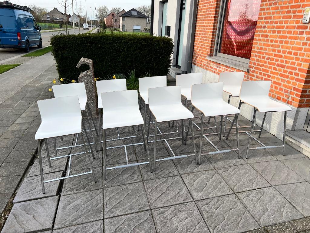 10 Barkrukken in zeer goede staat, Huis en Inrichting, Ophalen, 5 krukken of meer, Met voetsteun, 60 tot 90 cm