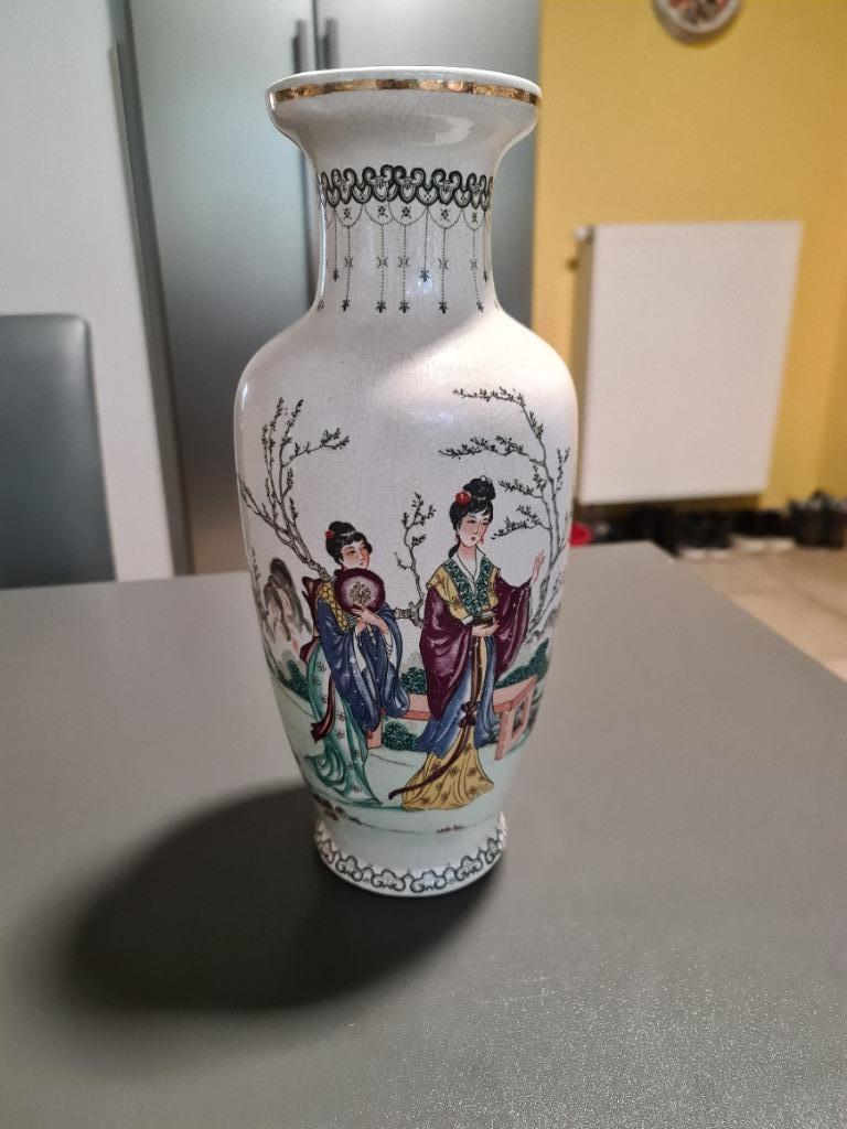 Chineze Vaas met fijn motief, Ophalen, Zo goed als nieuw, Wit