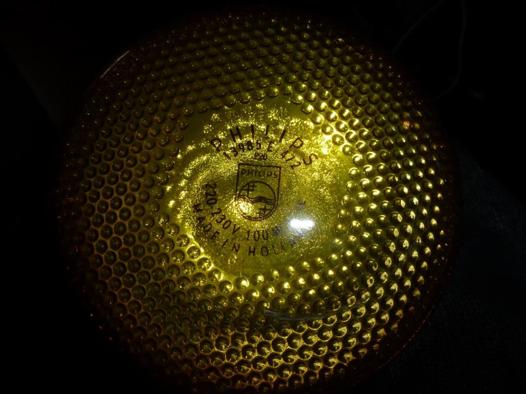 vintage spot lamp  geel  en rood 100W , 230Vac E27, Enlèvement, Maison et Meubles