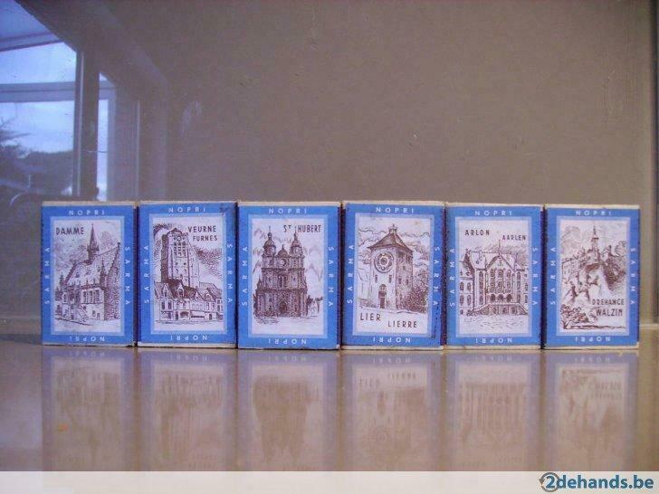 houten luciferdoosjes nopri steden, Enlèvement ou Envoi, Neuf, Boîtes ou marques d'allumettes