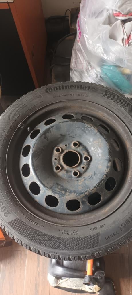 4 velgen 16" met winterbanden vw t4, Auto-onderdelen, Banden en Velgen, Ophalen, Winterbanden, Band(en)