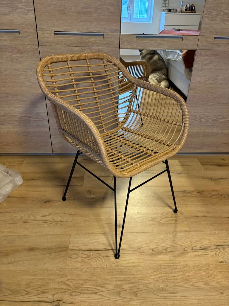 Nieuwe rotan stoel weba, Neuf, Osier ou Rotin, Brun, Enlèvement