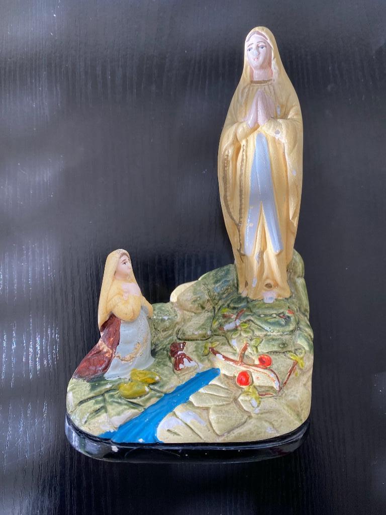 Oud antiek Lourdes beeldje (jaren 1920 - 1930), Antiquités & Art, Antiquités | Objets religieux, Enlèvement ou Envoi