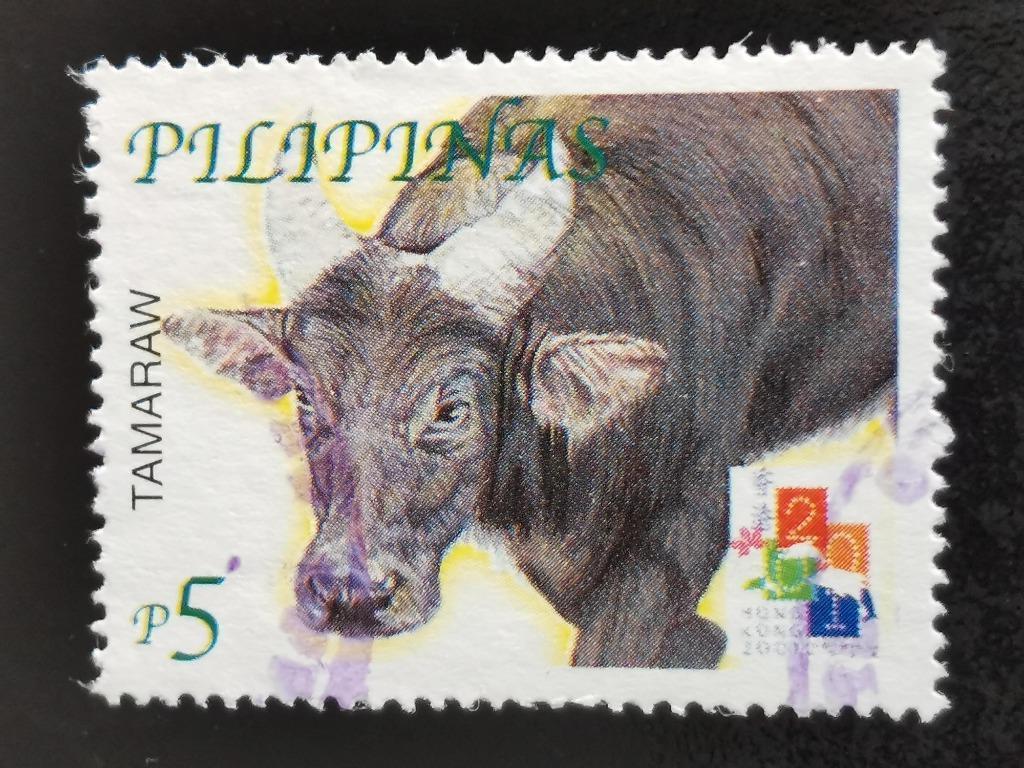 Filipijnen 2001 - wilde dieren - tamaroe, buffel, Ophalen of Verzenden, Gestempeld, Zuidoost-Azië