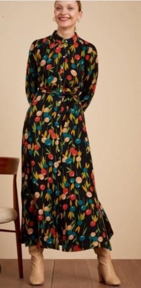 Nieuwe King Louie Maxi-jurk maat 36 (valt ruimer), Kleding | Dames, Jurken, Overige kleuren, Nieuw, Ophalen of Verzenden, King Louie