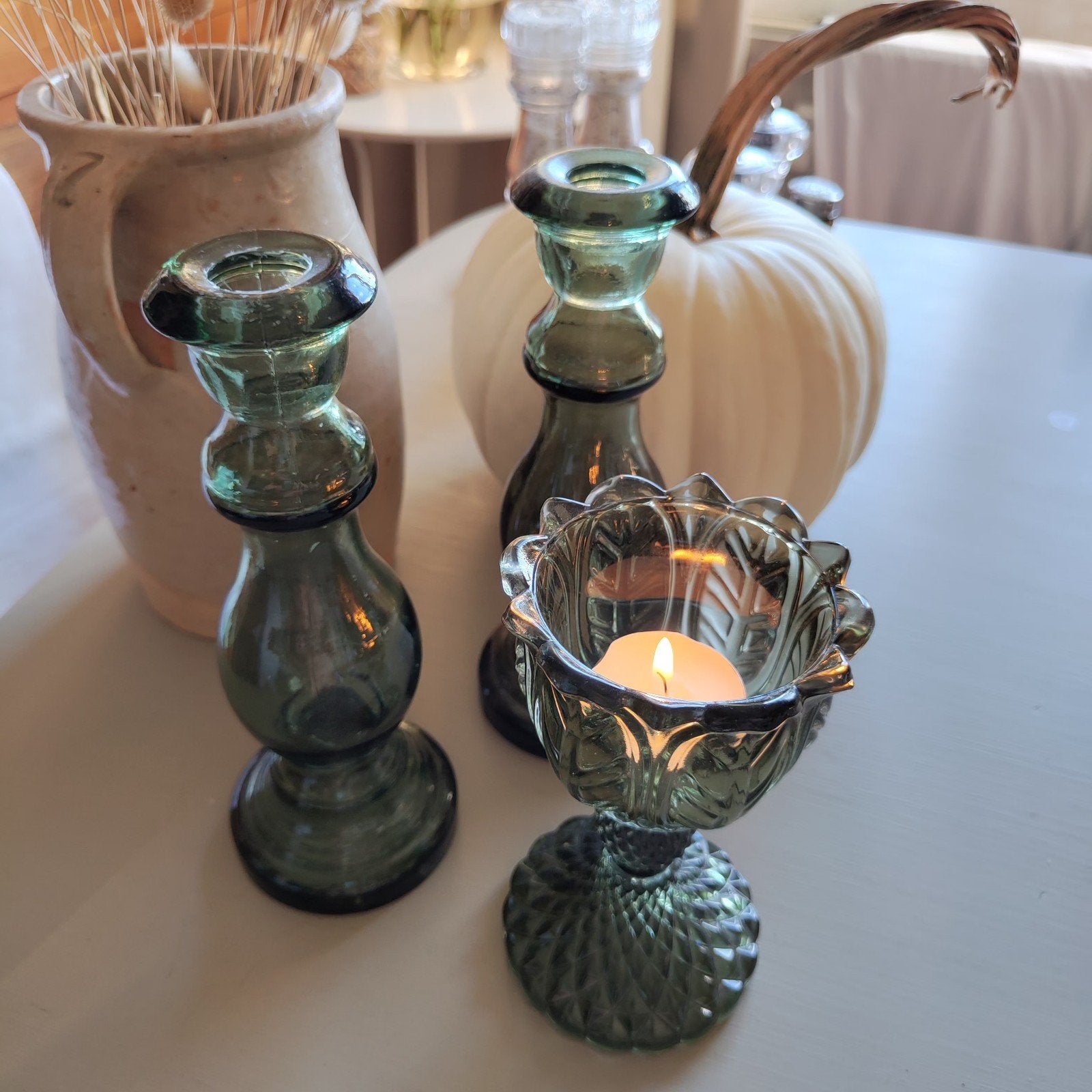 J-Line glazen kandelaars, Ophalen of Verzenden, Glas
