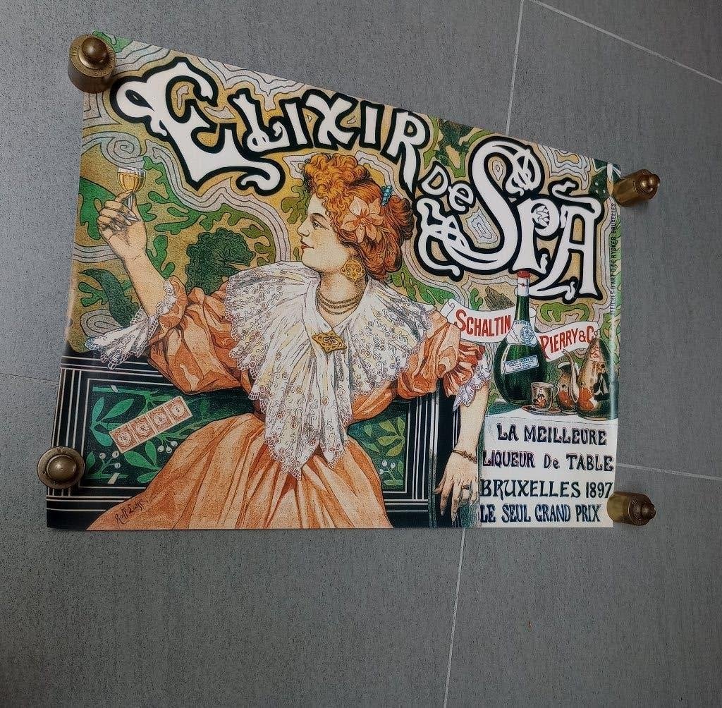 Poster : Elixir de Spa, Collections, Rectangulaire horizontal, A1 jusqu'à A3, Comme neuf, Publicité