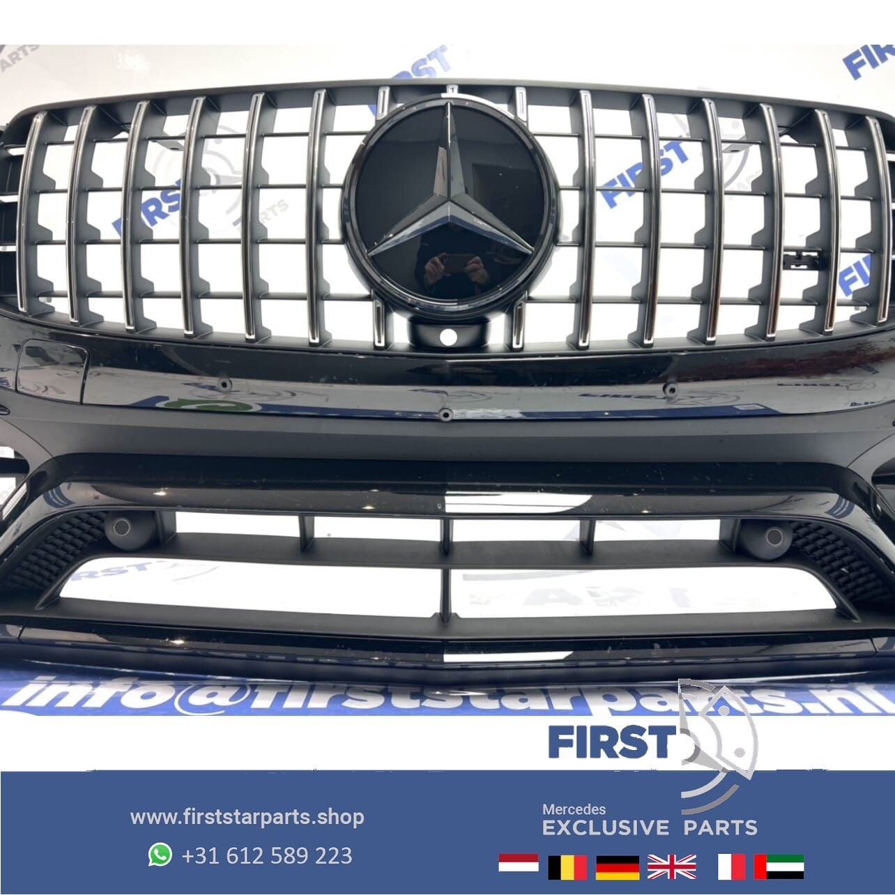 W253 FACELIFT GLC63 AMG VOORBUMPER Mercedes GLC 63 KLASSE BU, Gebruikt, -, Voor, Ophalen of Verzenden