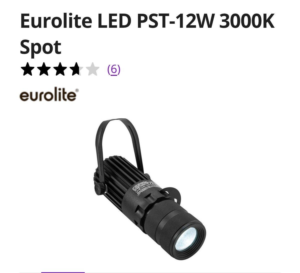 Verkoop 2 eurolite LED 3000 K 12 w, Muziek en Instrumenten, Licht en Laser, Ophalen