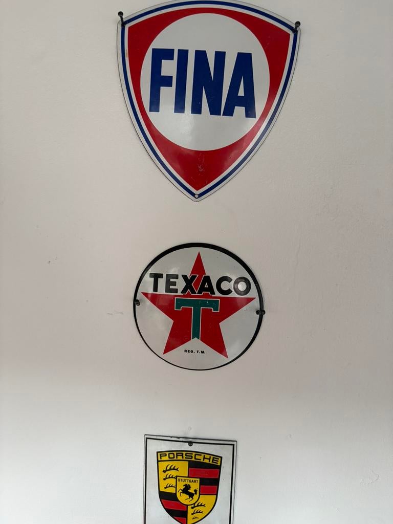 Fina en Texaco porseleinen bordje, Ophalen