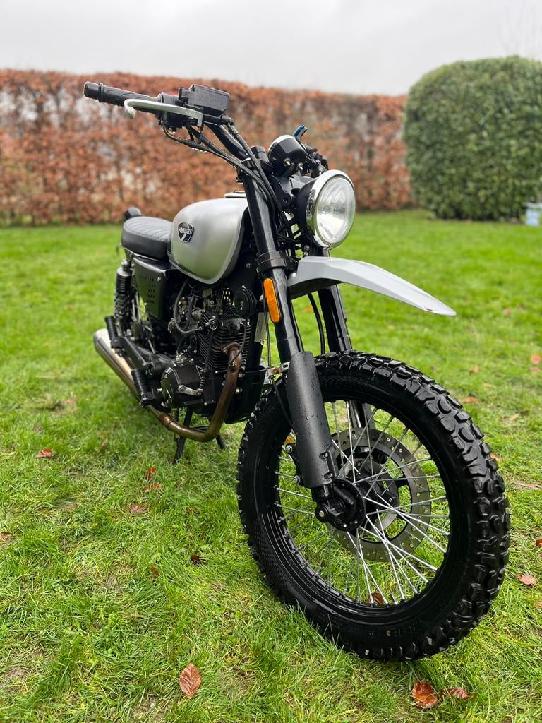 Hanway scrambler 50cc B klasse 4t, Fietsen en Brommers, Scooters | Overige merken, Zo goed als nieuw, Klasse B (45 km/u), Benzine