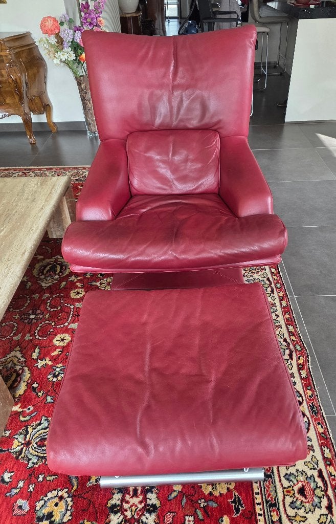 Relax zetel met poef Rolf benz, Ophalen, Gebruikt