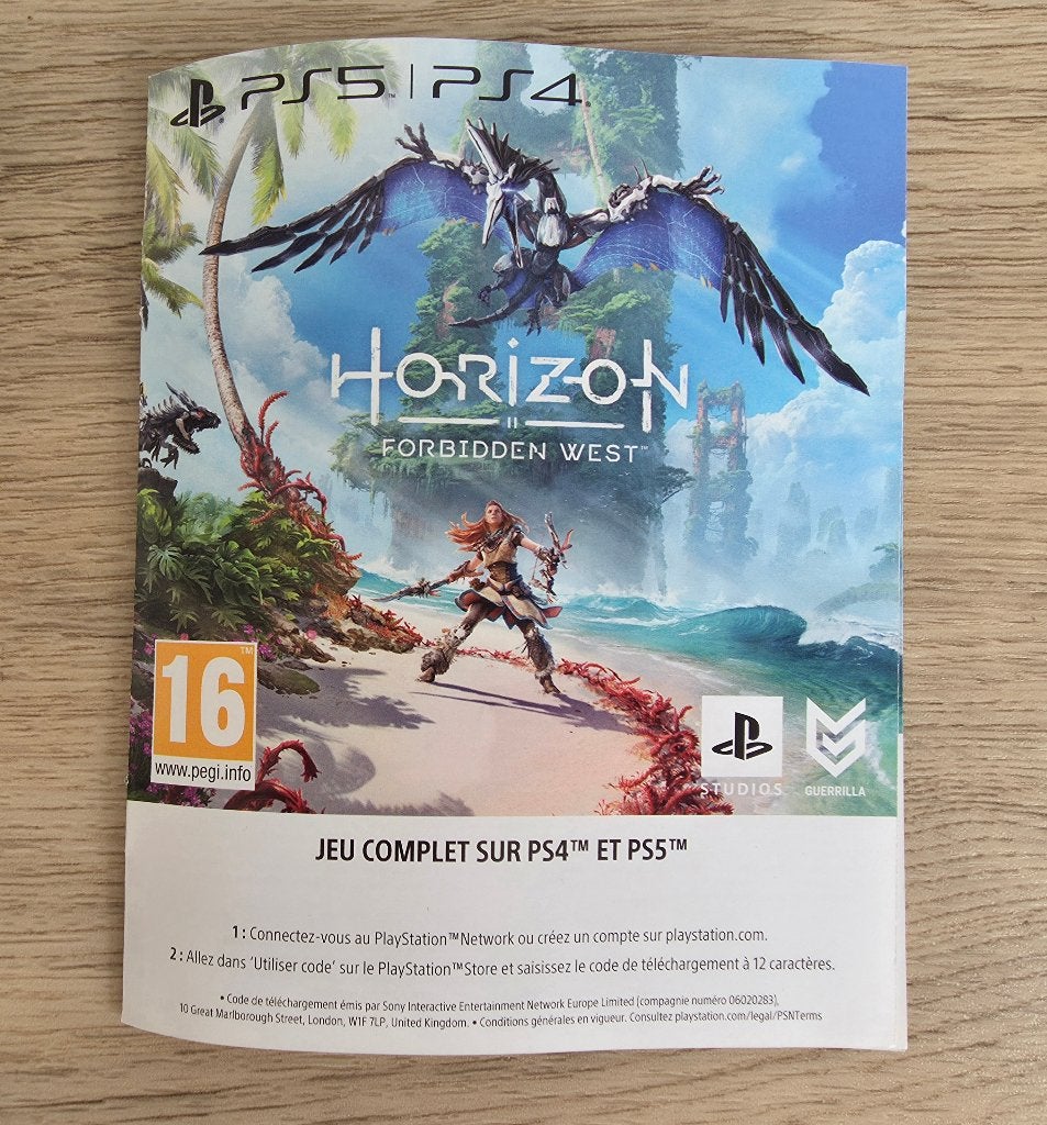 Horizon Forbidden West PS5/PS4-downloadcode, Ophalen, Nieuw
