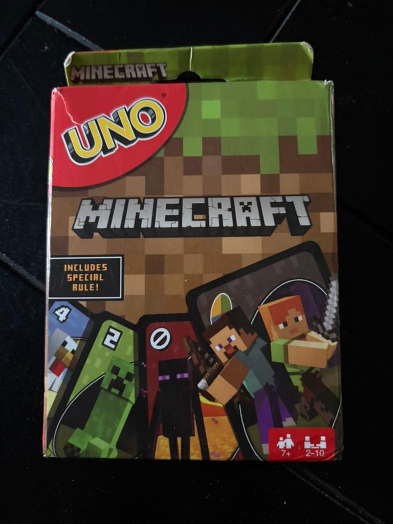 UNO Minecraft, Hobby en Vrije tijd, Ophalen of Verzenden, Gebruikt