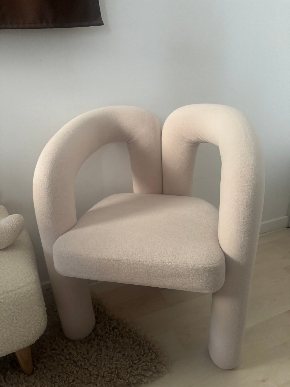 Chaise Metax Teddy Boucle beige, Enlèvement, Neuf