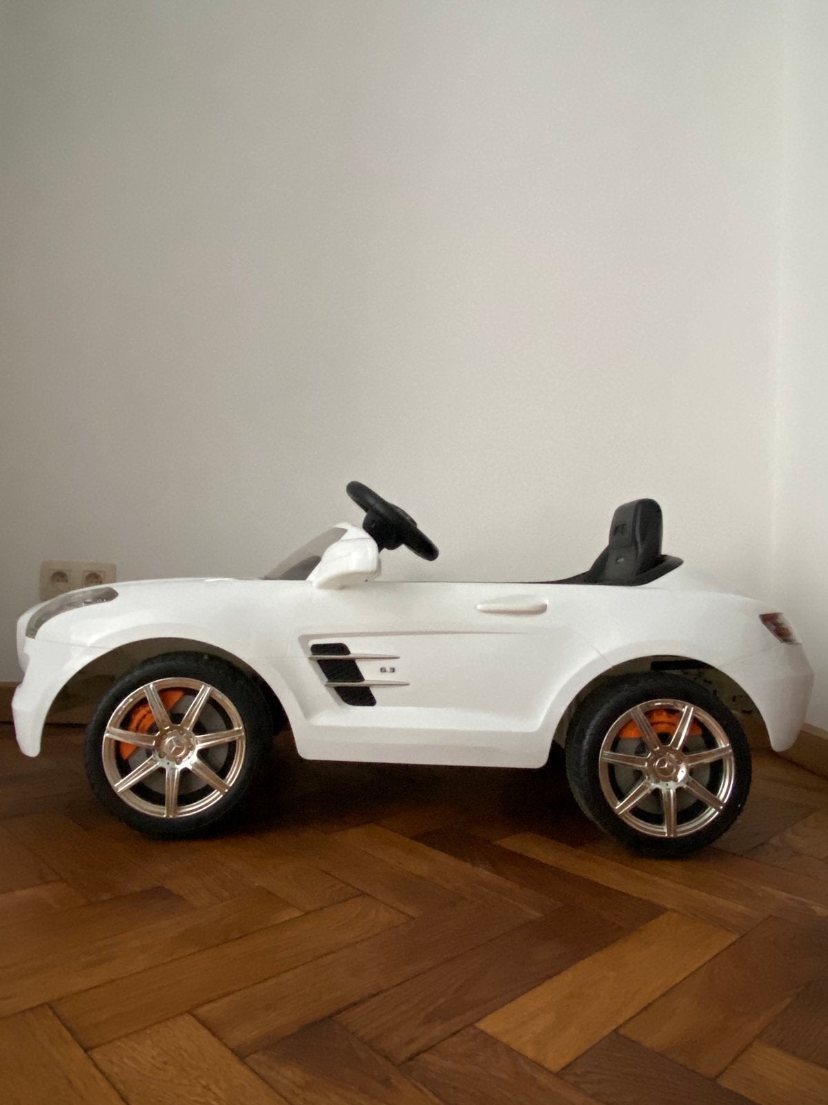 Voiture pour enfants Mercedez-Benz SLS blanche, Enlèvement, Comme neuf