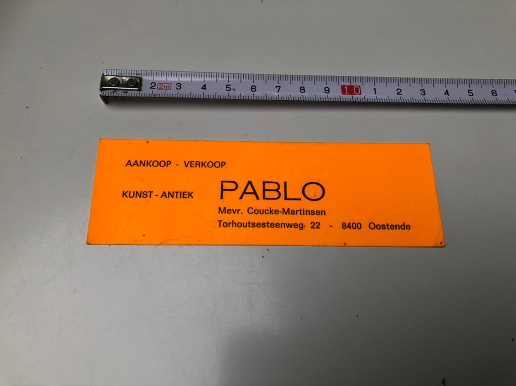 Sticker verkoopzaal pablo - Oostende, Ophalen of Verzenden, Nieuw, Bedrijf of Vereniging