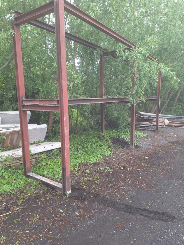 Metalen stapelrek 6m x 3m hoogte, 1,2m diep, Ophalen