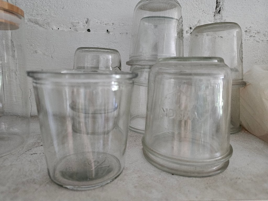 pots à confiture anciens à donner, Enlèvement, Comme neuf, Verre