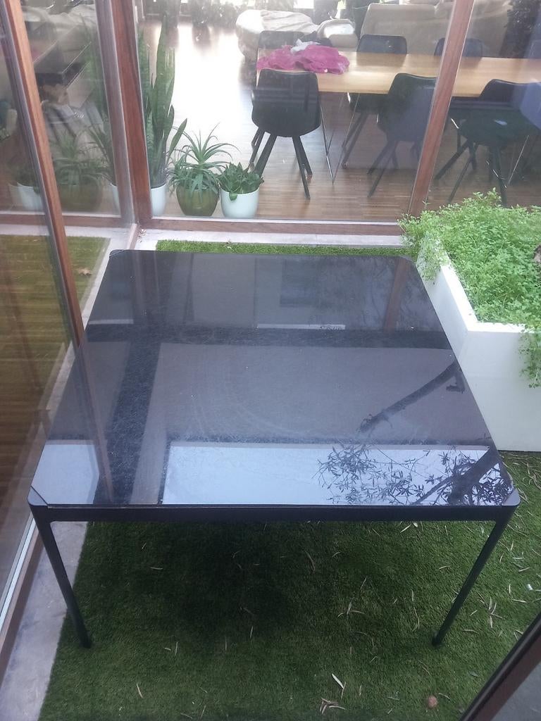 Eettafel zwart met stevig glas, Dieren en Toebehoren, Ophalen