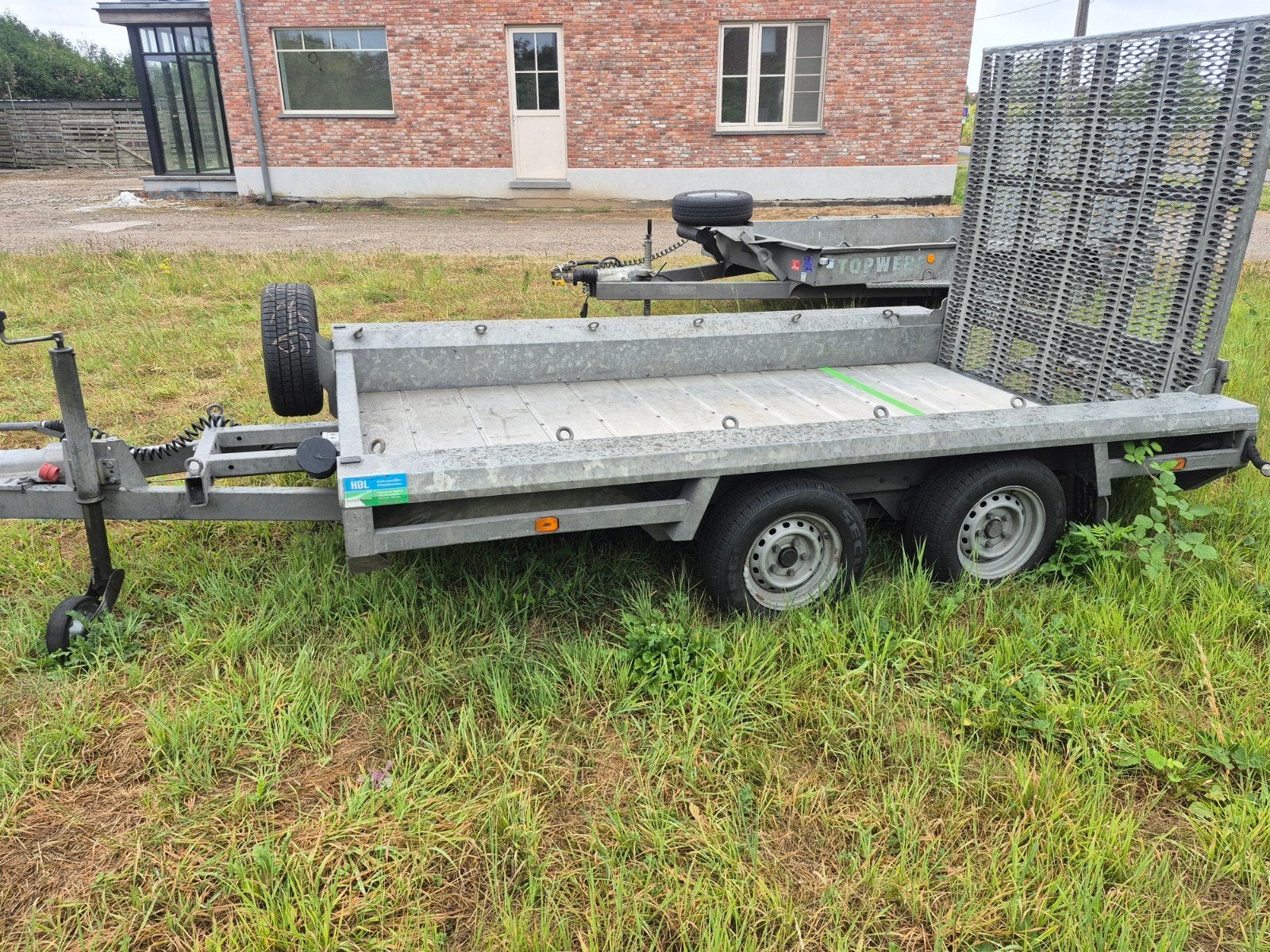 Hulco 2 as 3500kg dieplader, Auto diversen, Aanhangers en Bagagewagens, Ophalen, Zo goed als nieuw