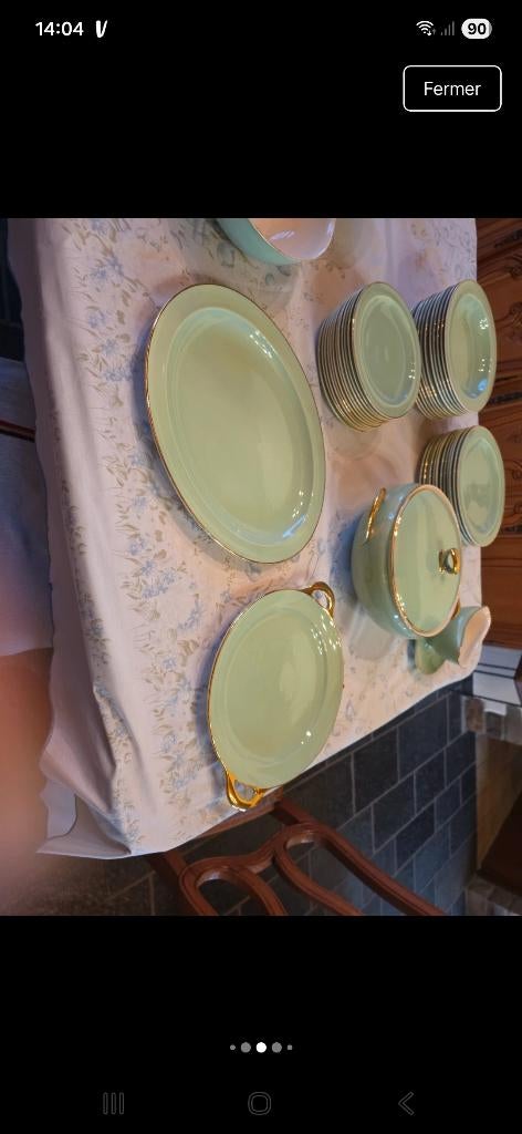 Vintage dinerset, Ophalen