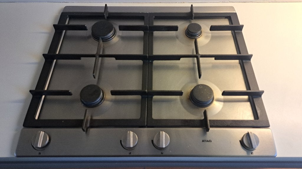 Gas kookplaat, Elektronische apparatuur, Ophalen, Gebruikt, 4 kookzones, Inbouw