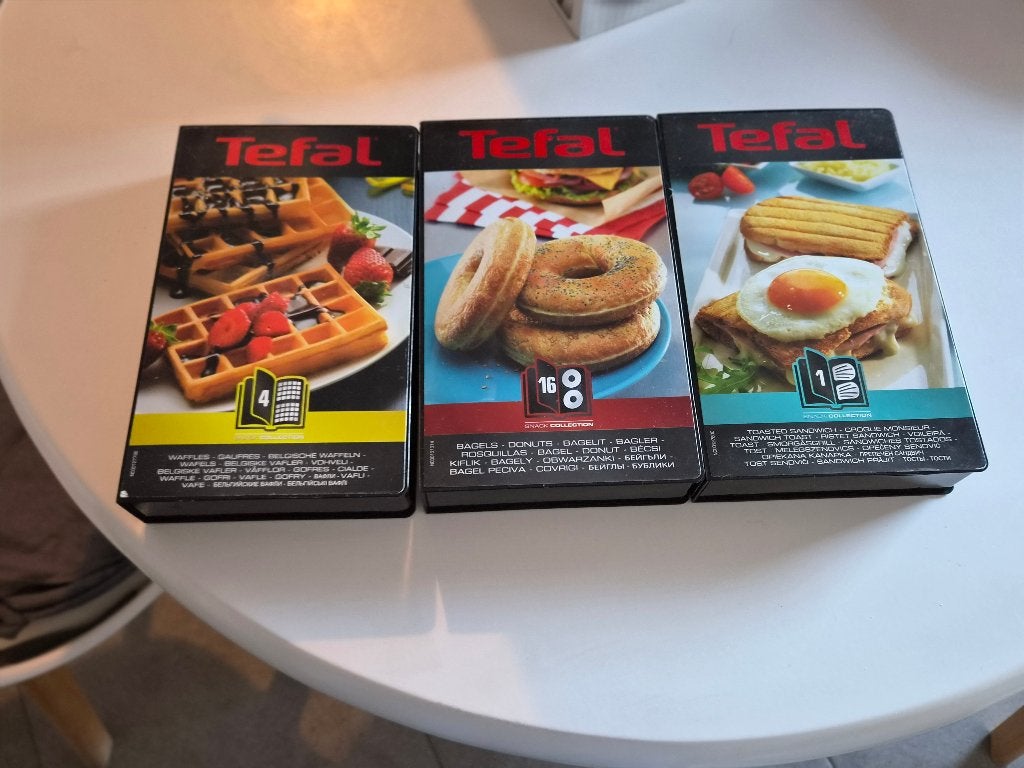 ​Lot de 3 coffrets de plaques Tefal Snack Collection, Enlèvement, Plaques amovibles, Utilisé