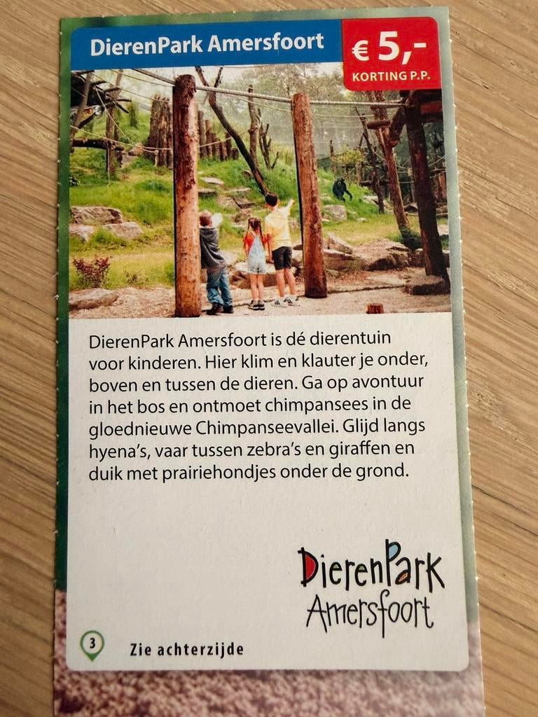 Kortingsbon voor dierenpark Amersfoort