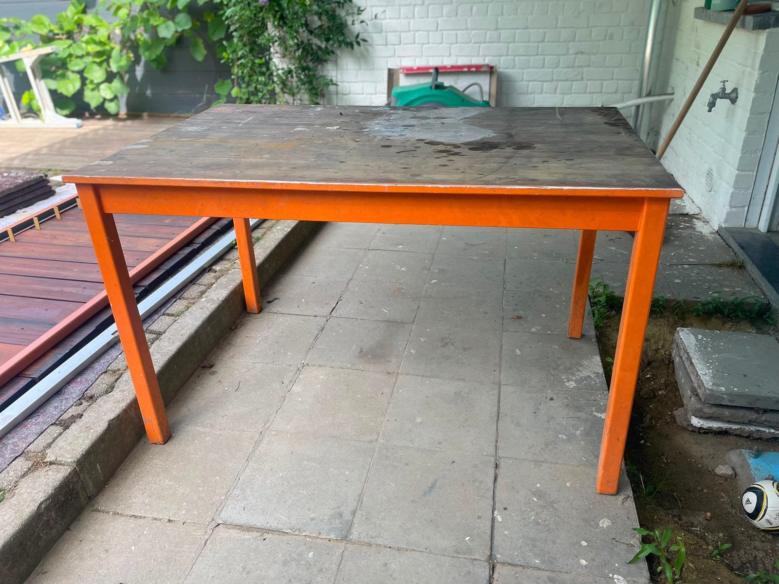Houten tafel, Ophalen, Gebruikt