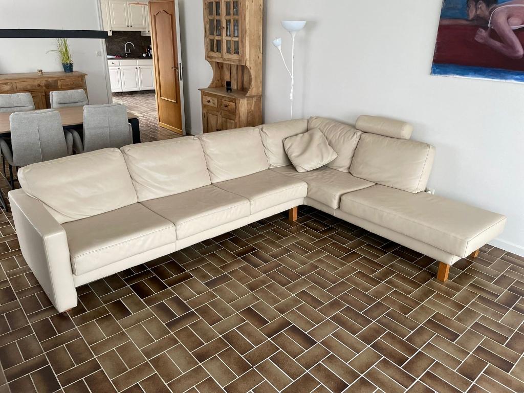 Zithoek De Rore beige, Ophalen, Gebruikt, Leer, Modern