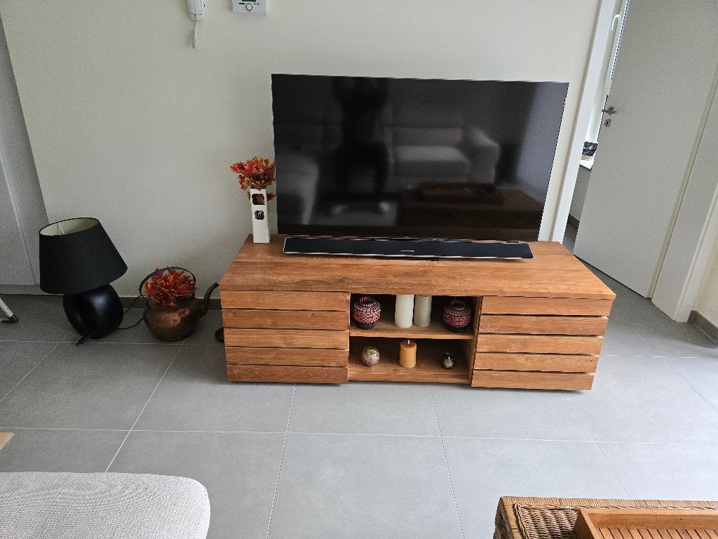 Meuble teck massif, Maison & Meubles, Teck, 150 à 200 cm, Utilisé, 50 à 75 cm