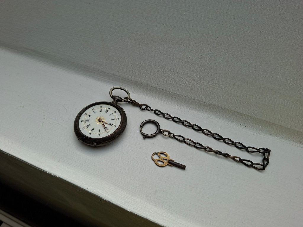 Uniek! 19e Eeuw Zakhorloge Huwaertt Houdeng Goegnies, Enlèvement, Utilisé, Montre de poche