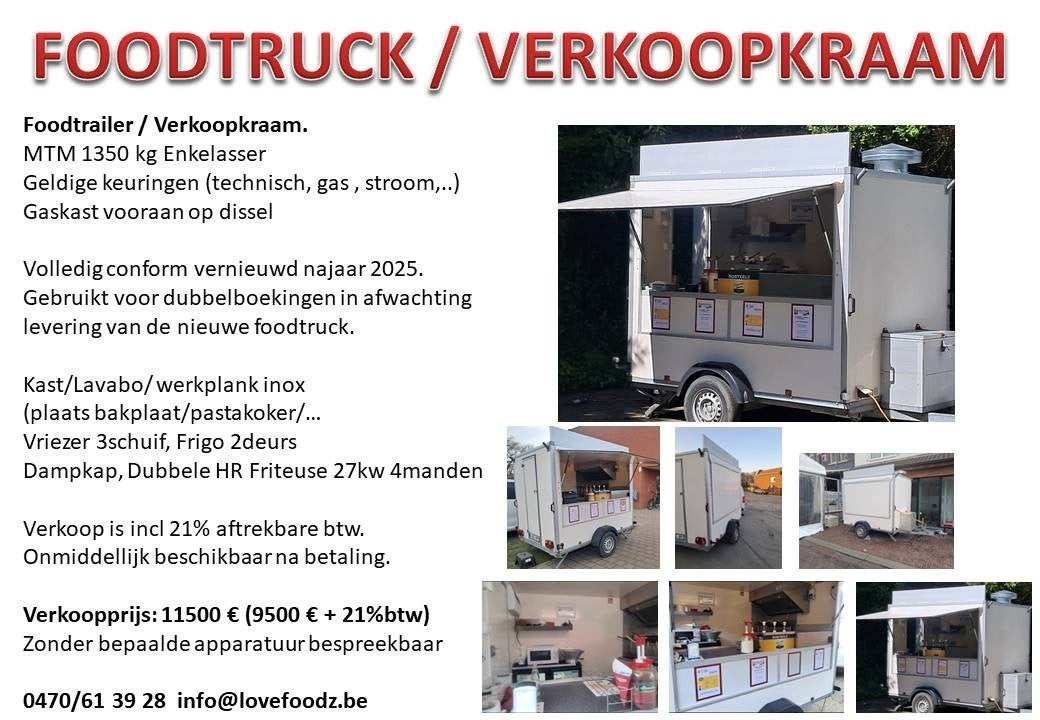 Verkooptrailer foodkraam, Ophalen