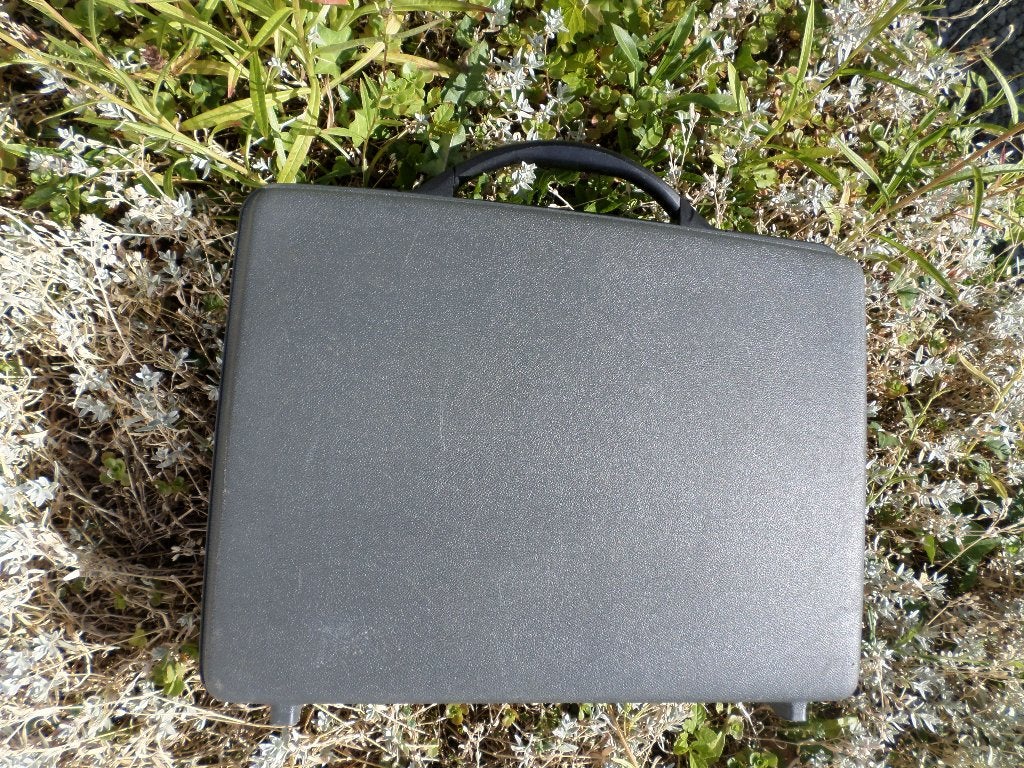 Valise attaché case Samsonite American Tourister noir gris, 35 à 45 cm, Enlèvement ou Envoi, Plastique dur, Comme neuf