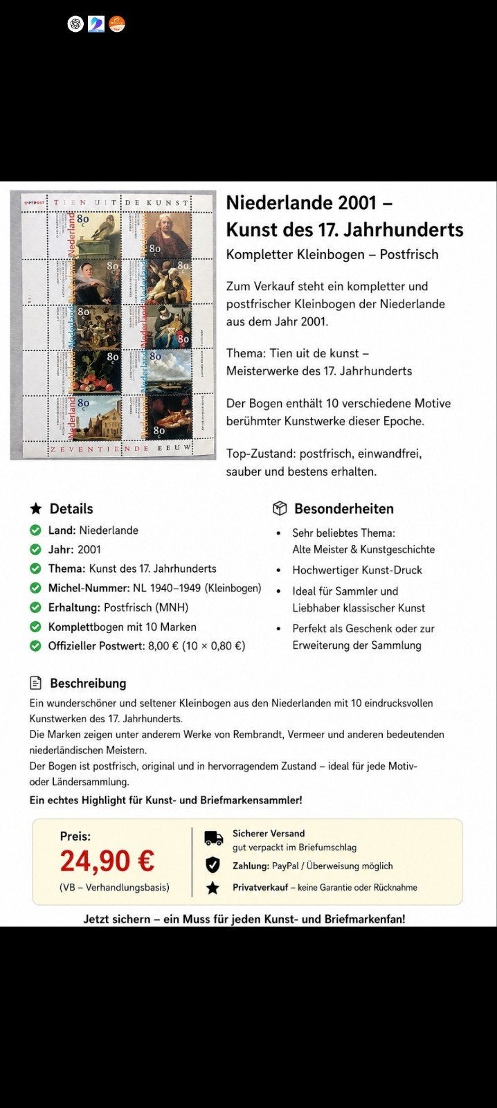 postzegel, Postzegels en Munten, Ophalen of Verzenden