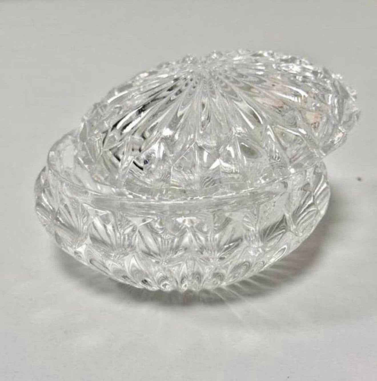 Boîte à savon Bonbon Vintage Crystal Jewelry avec couvercle, Enlèvement ou Envoi