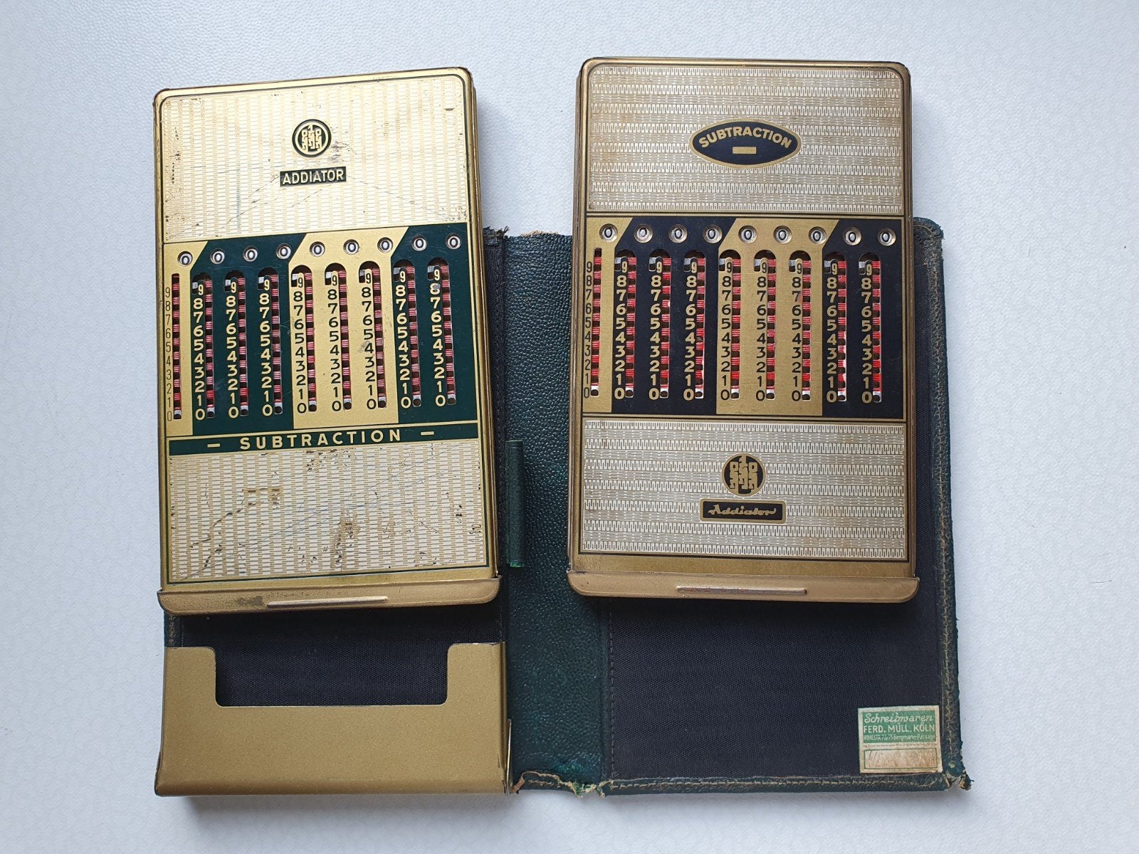 Anciennes calculatrices mécaniques vintage ADDIATOR Duplex, Antiquités & Art, Enlèvement ou Envoi