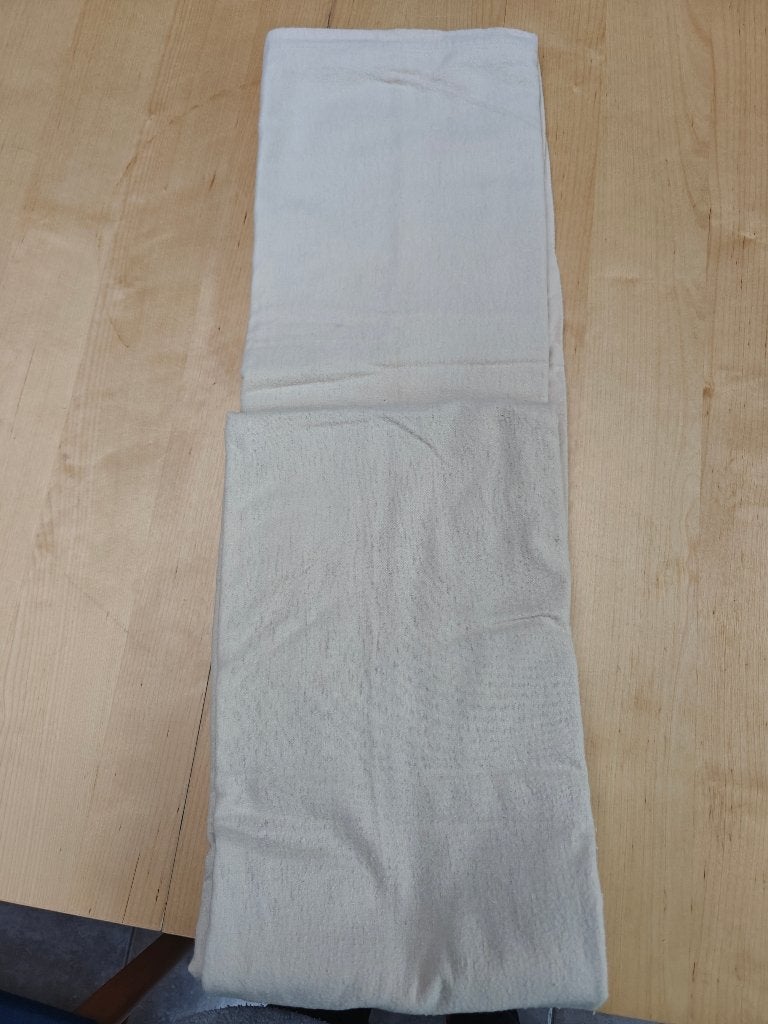 Beige katoenen laken 1persoonsbed, Gebruikt, Eenpersoons, Katoen, Ophalen of Verzenden