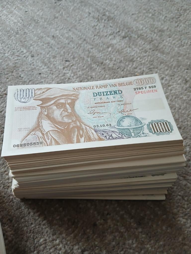 200 1963

Belgique 1000 francs Billet de campagne PVV 1963 , Belgique