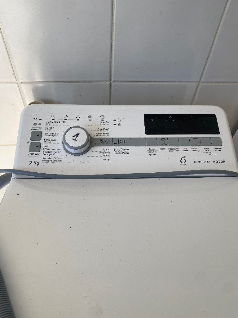 wasmachine, Ophalen, Bovenlader, Zo goed als nieuw, 90 tot 95 cm